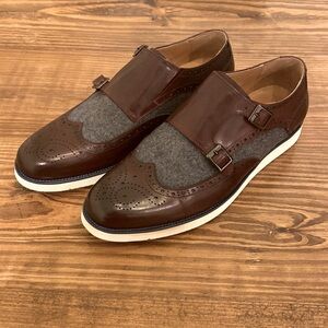 Mens Marc Nolan Wing Tip Buckle dress shoes